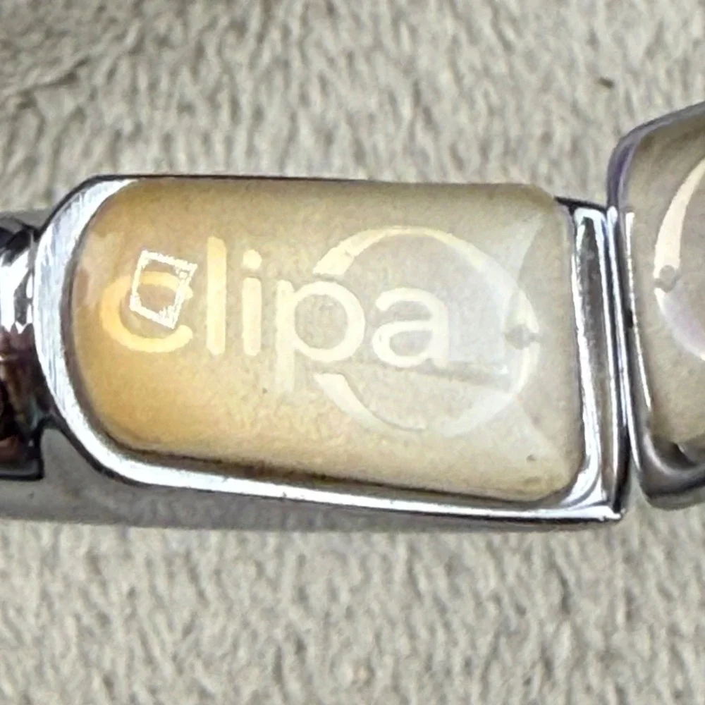 Vintage Clipa Bangle Bracelet Silver Tone Signed 7